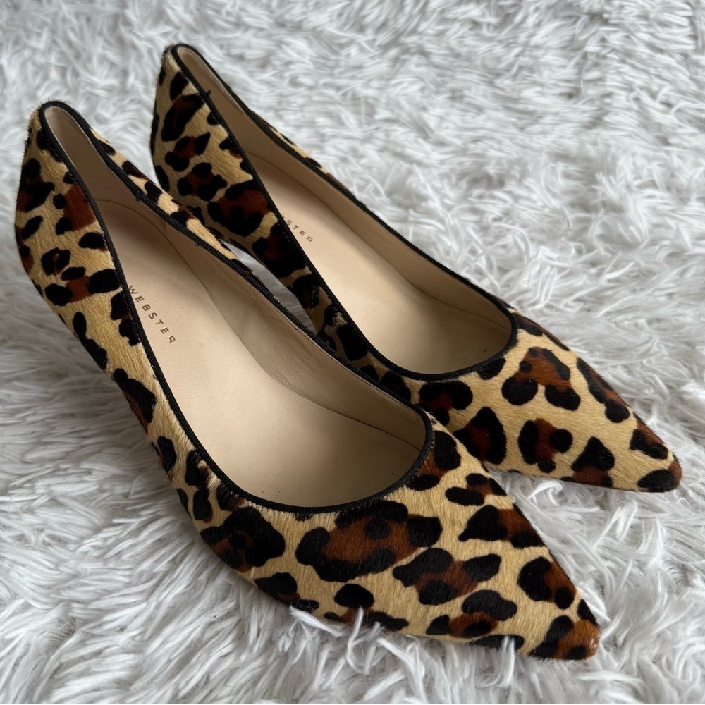 Sophia Webster Leopard Print Calf Hair Rio Pumps Size 38.5